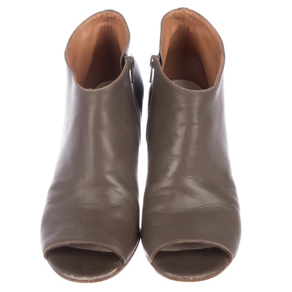maison margiela peep toe booties
